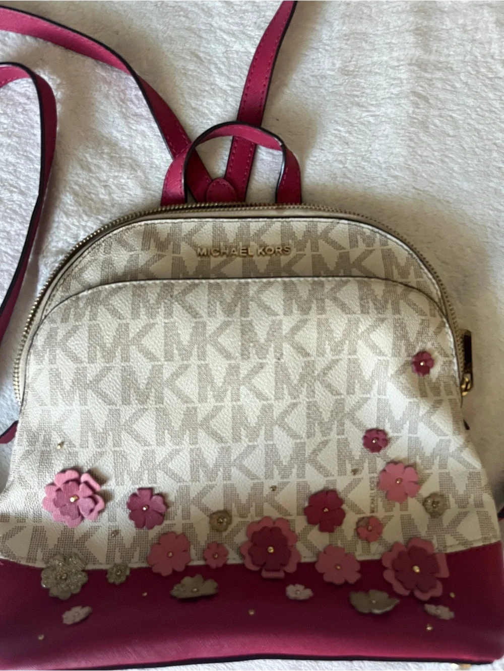 Michael Kors Emmy small backpack floral pink